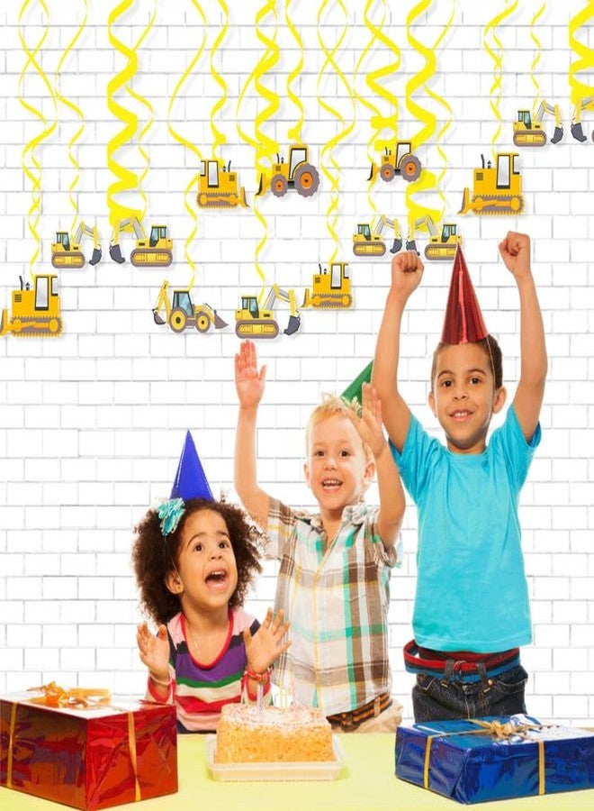 Untumble Construction Theme Swirls for Birthday Decoration | Construction Theme Swirls Hanging | Construction Theme Birthday Decorations | Swirls for Birthday Decoration Boys | Pack of 10 - Image 5